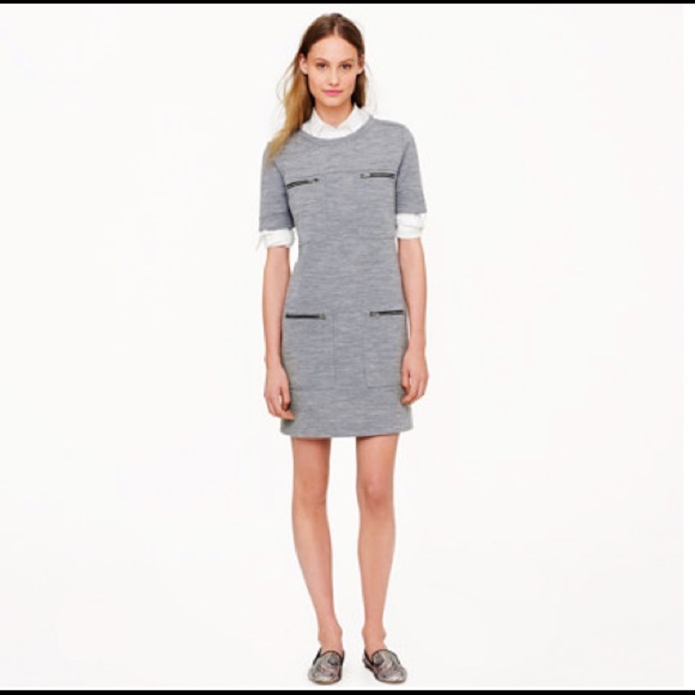 J Crew Zip Pocket Shift Dress